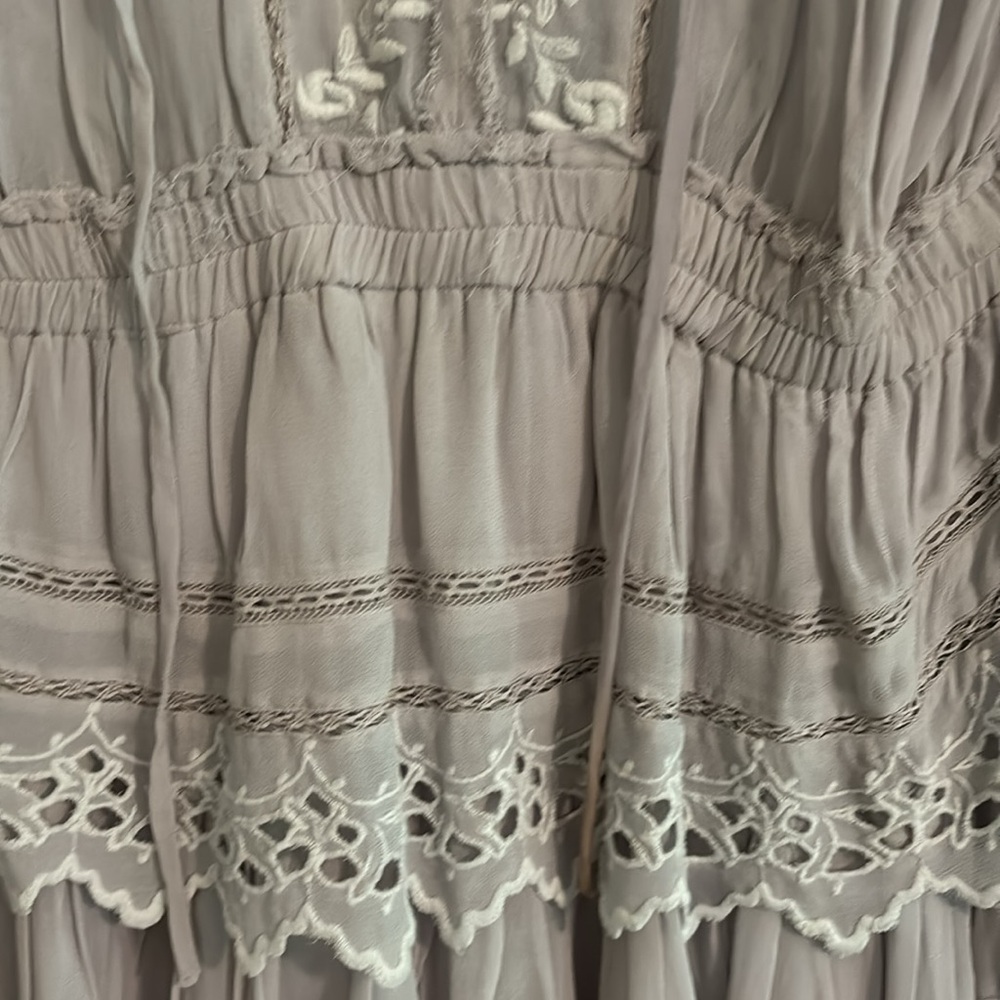 Loveshackfancy Short Embroidered Popover Dress - image 6